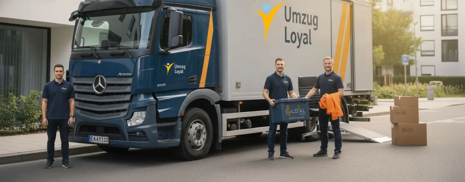 Umzug Loyal — Team und Umzugs-LKW, österreichweit im Einsatz